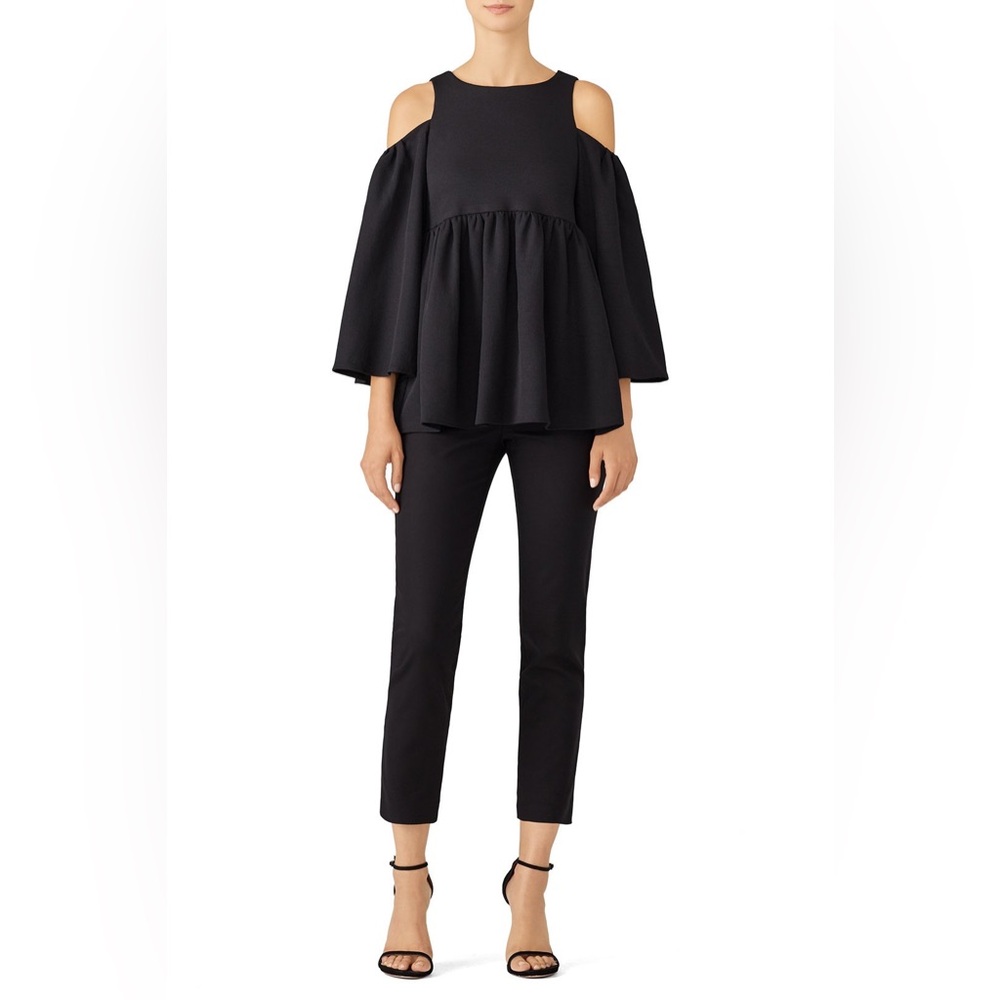 Hunter Bell Women's Black Noel Top Cold Shoulder‎ Size 4